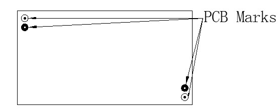 在有貼片的PCB板上，為提高貼片元件的貼裝的準(zhǔn)確性，一般要求在貼片層對(duì)角端放置兩個(gè)校正標(biāo)記(MarkS)點(diǎn)